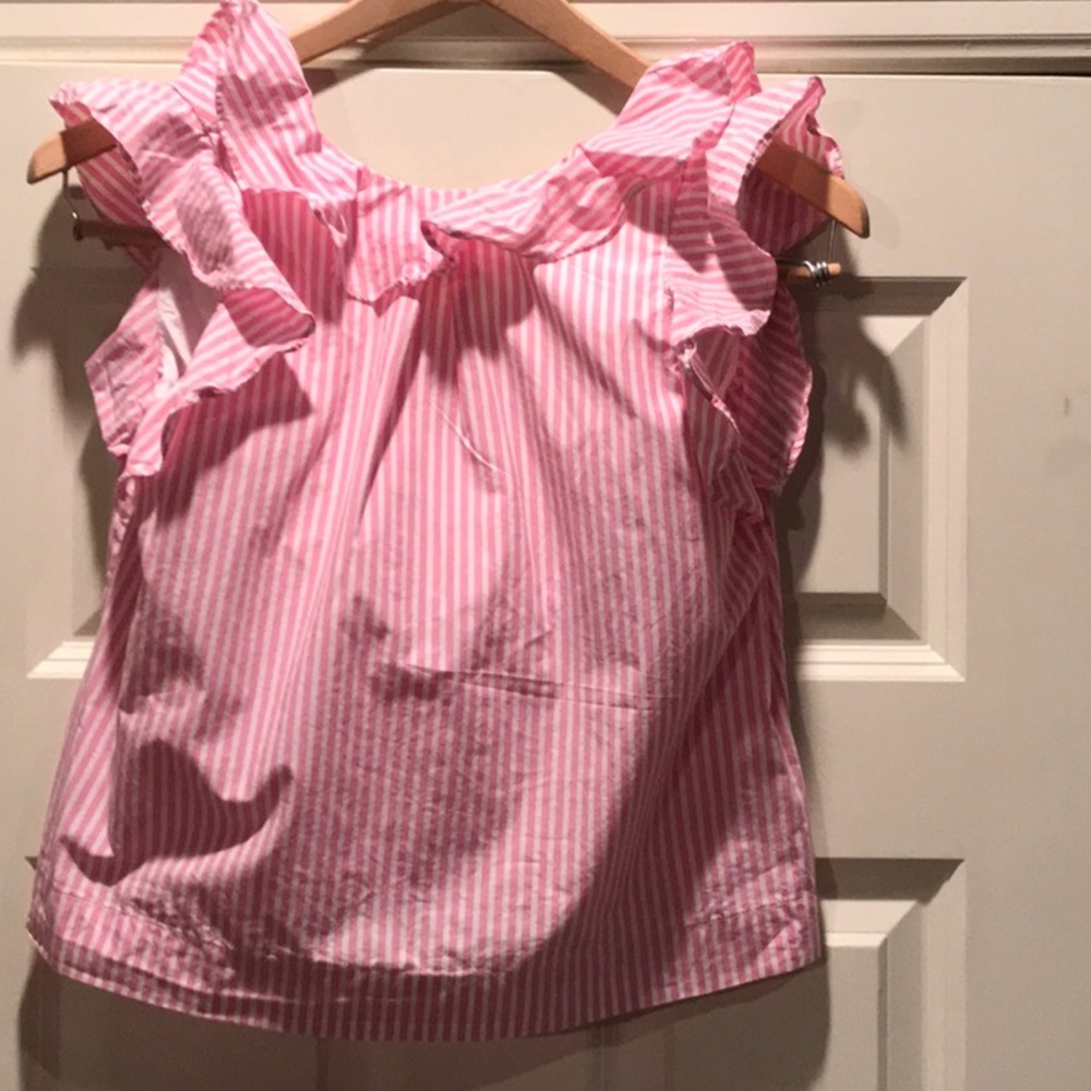 Girls Crewcuts Pink Stripe Blouse